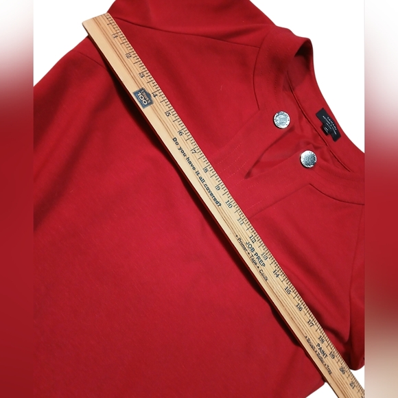 Tahari Women's Size 12P Vibrant Red Midi Dress - Picture 4 of 7